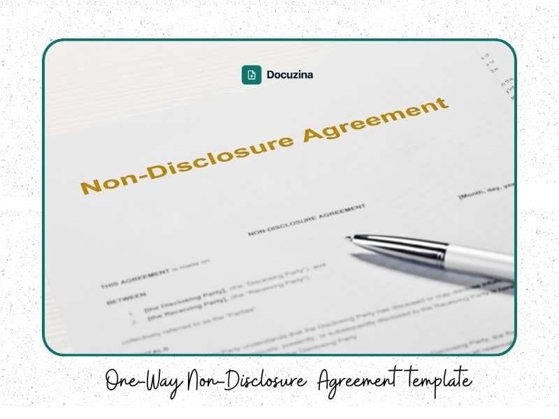 One-Way Non-Disclosure Agreement (Unilateral NDA) Template