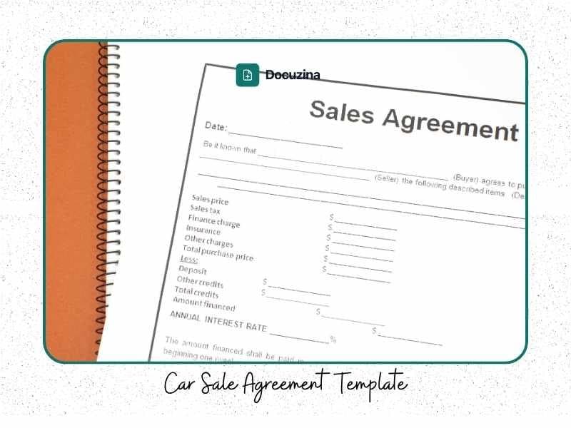 Car Sale Agreement Template