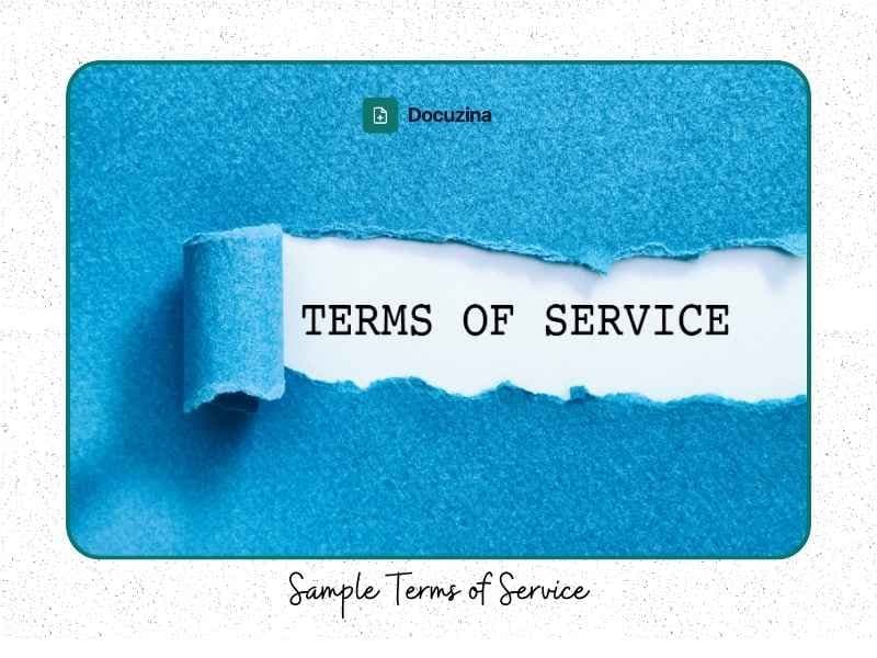Sample Terms of Service