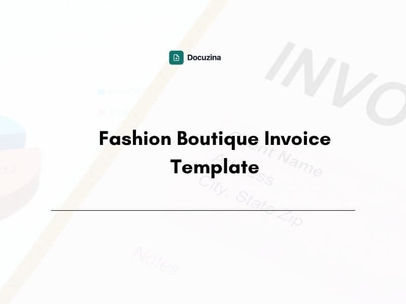 Fashion Boutique Invoice Template