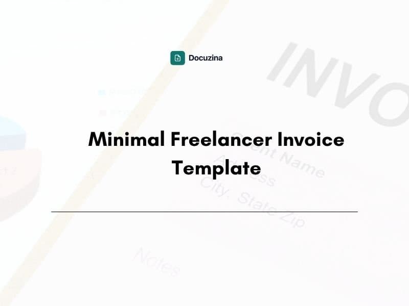 Minimal Freelancer Invoice