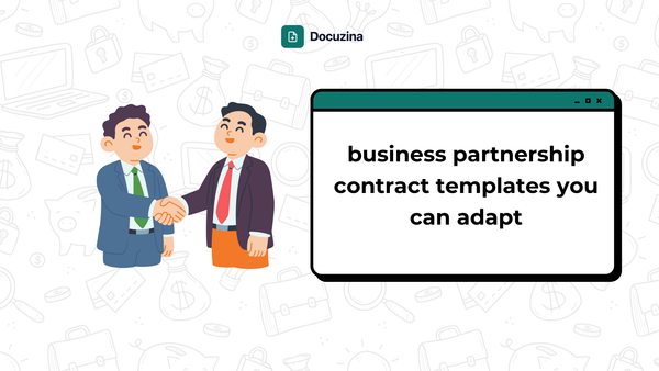Business Partnership Contracts Templates You Can Adapt to Use
